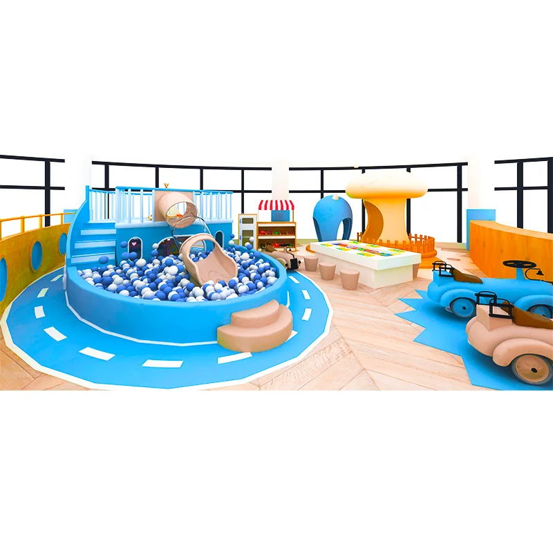 Amusement Park rides kids soft play equipment ball pit with slide play house indoor playground