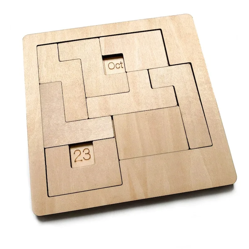 Creative Coffee Tables Family Rooms Christmas Gift Students Office Toy Game Room Decoration Wood Large Daily Calendar Puzzle