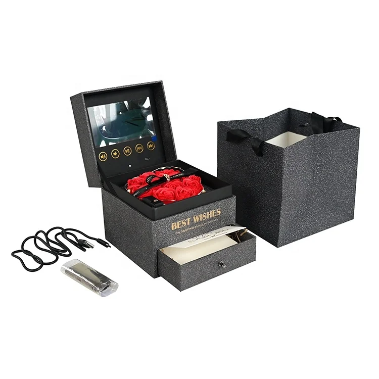 7 Inch Small Lcd Screen Video Brochure Gift Packaging Box Lcd Luxurious