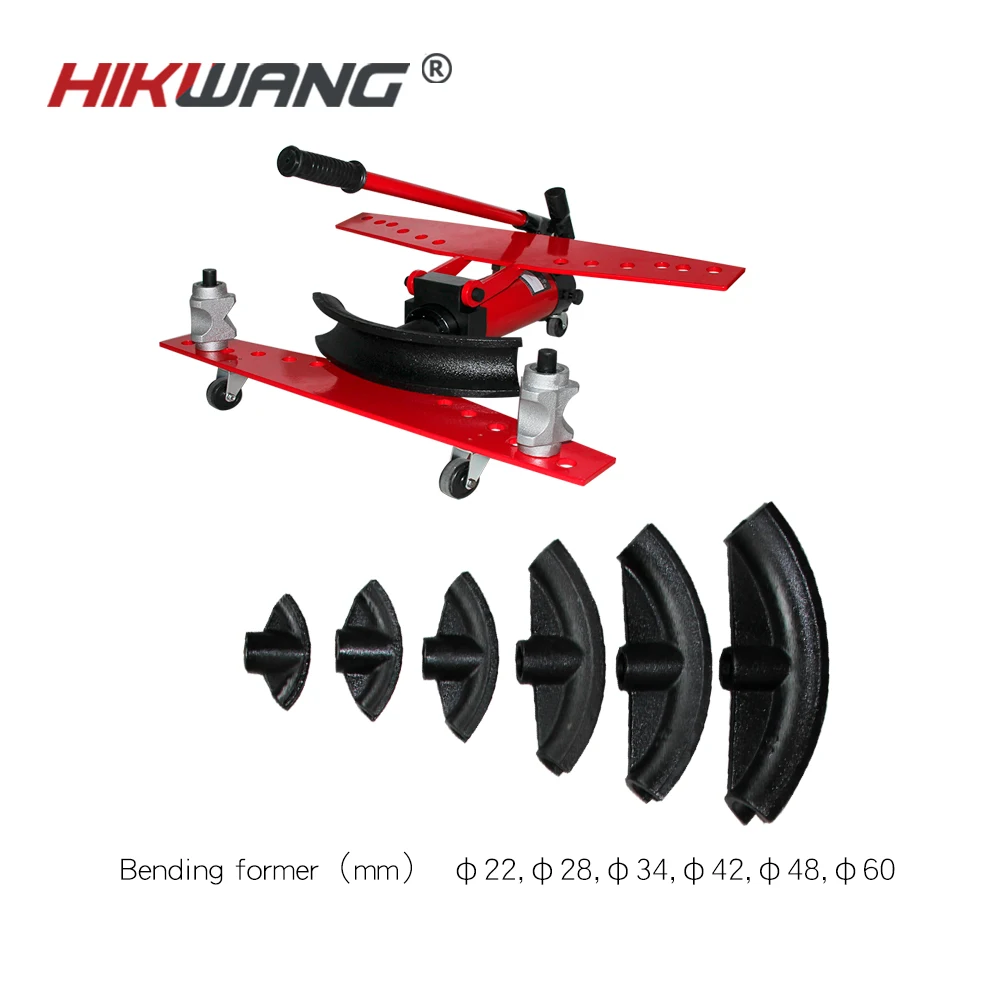 SWG-2 16Tons 22mm-60mm hydraulic manual pipe benders  hand pump tubing pipe bender hydraulic with 6 dies