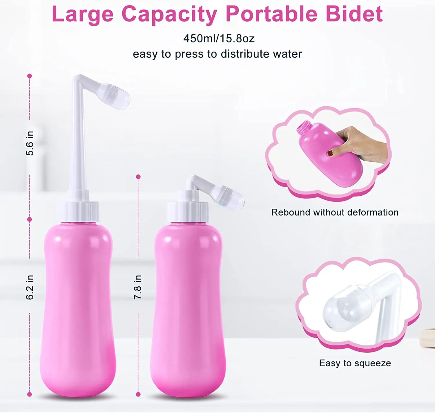 2023 Hot Sale Electric Portable Bidet 450ML 350ML Portable Travel Bidet Bottle For Handheld Bidet