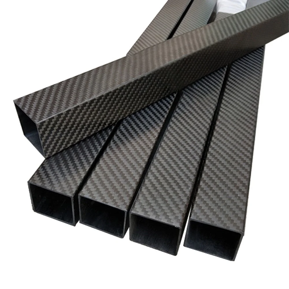 20x20x18mm, L458mm Carbon Fiber Square Tube with Custom Holes