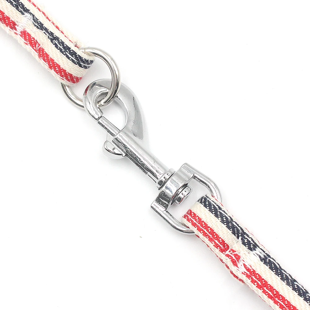 Striped Pattern Bowtie Design Pet Harness Vest With Leash, Formal Dress Dog Cat Harness Set With Leash