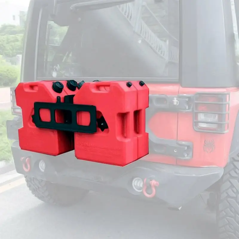 Red 3 Gallon 10Liter Gasoline Fuel Pack Water Container Gasoline Pack Storage Box with Pack Mount Lock with Backing Plate Base