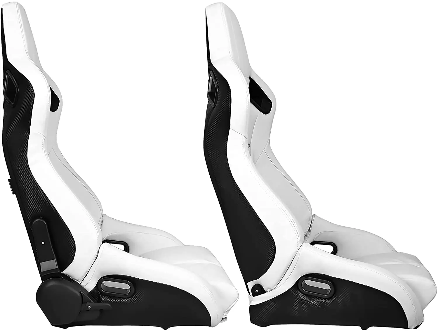 Jiabeir Universal Recaro White PVC Leather With Double Slider Bucket Racing Seats