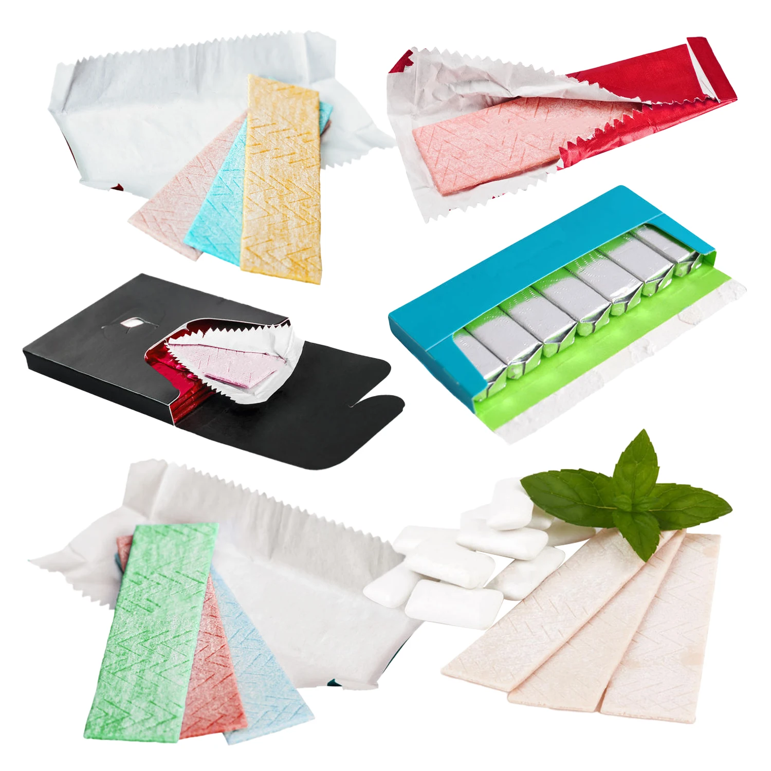 OEM Candy Gum Customization Wholesale Fruit Mint Assorted Flavor Xylitol Fresh Breath Chewing Gum Candy