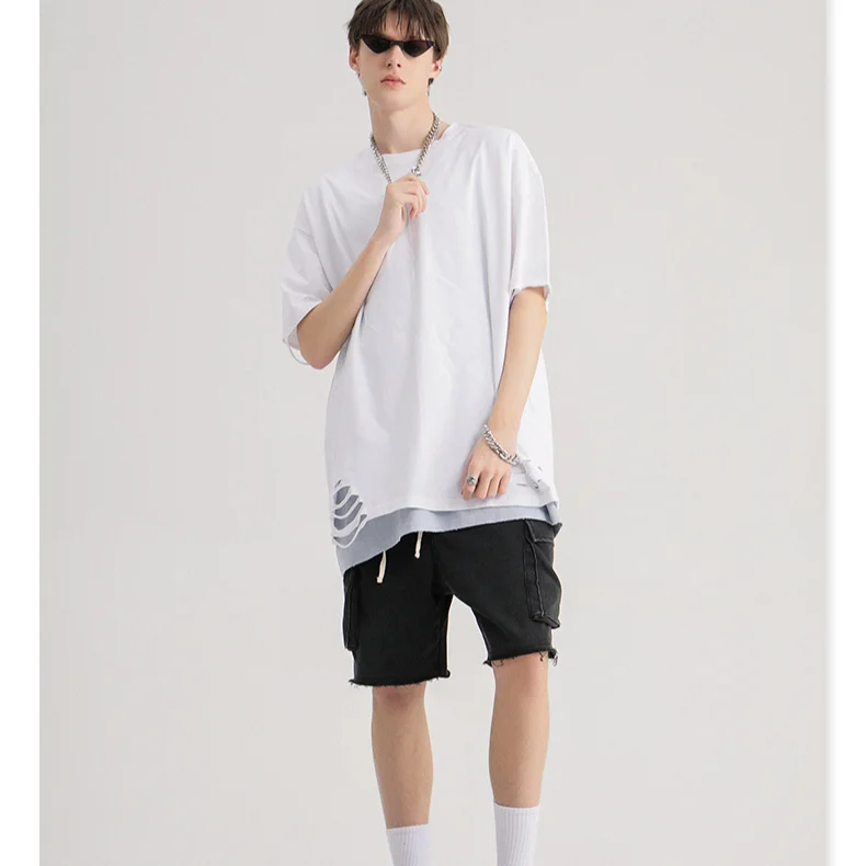 Высококачественные летние простые органические хлопковые быстросохнущие свободные спортивные мужские футболки