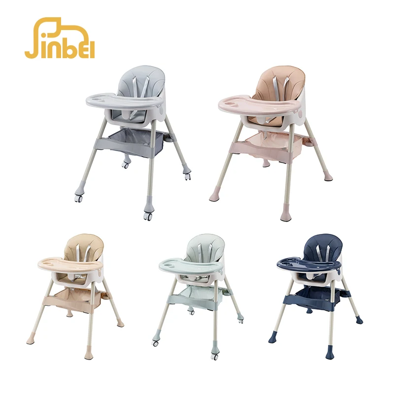 Portable multi-function metallic feeding chair kids baby chair for feeding