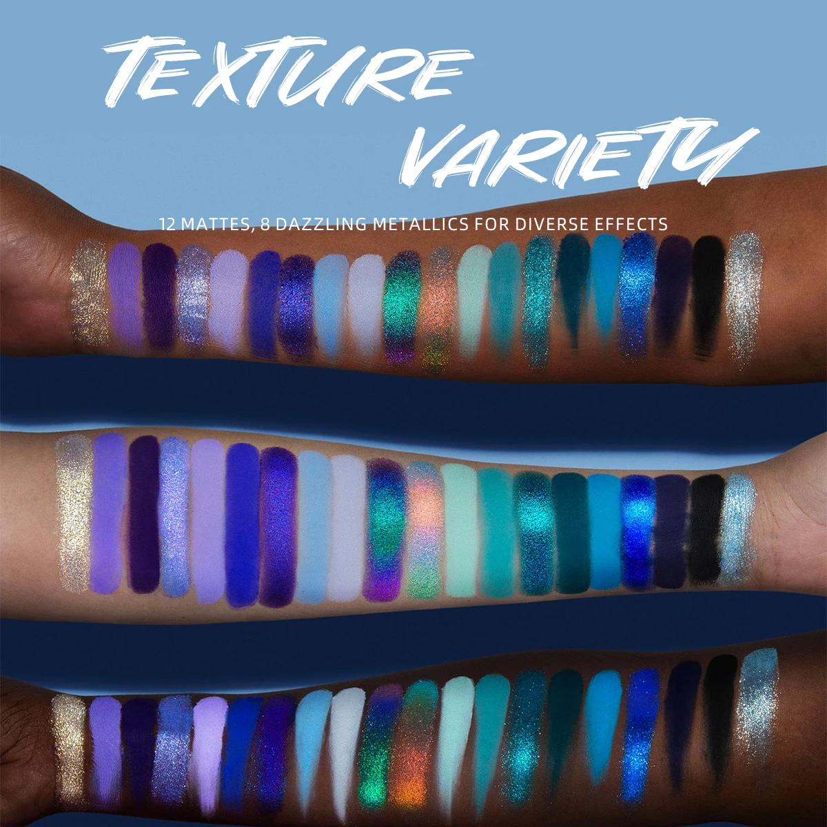 Winter-Inspired Magnetic Makeup Luxury Colorful Custom Duochrome Vegan Glitter High Pigmented Eyeshadow Palette