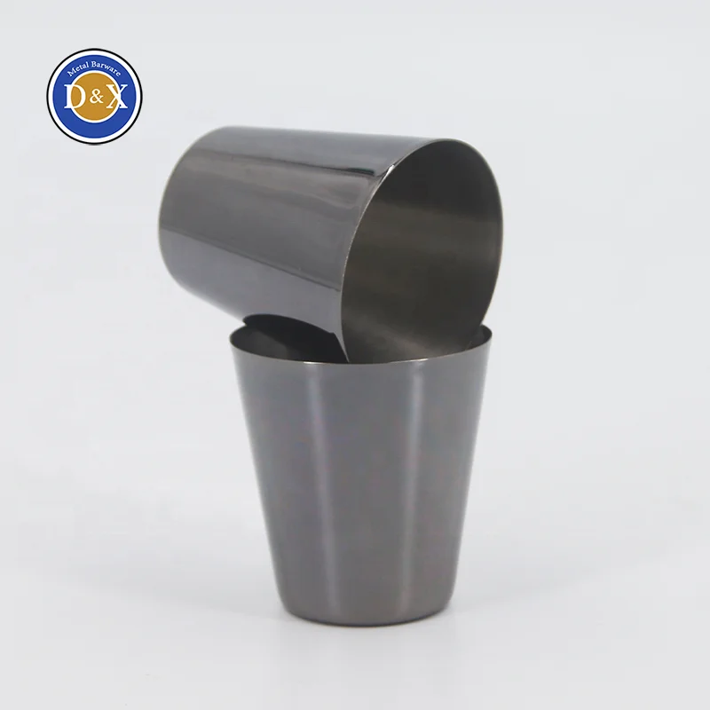 Custom Logo Metal Bar Tool 30ml 60ml Cocktail Jigger Wine Tumbler 1oz  2oz Stainless Steel Shot Glass Cups
