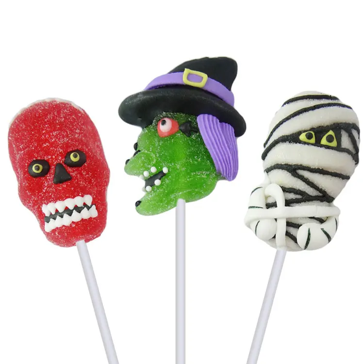 Creative Fruit Flavor candy dummy scary jelly Pop  lollipop Candy for Halloween