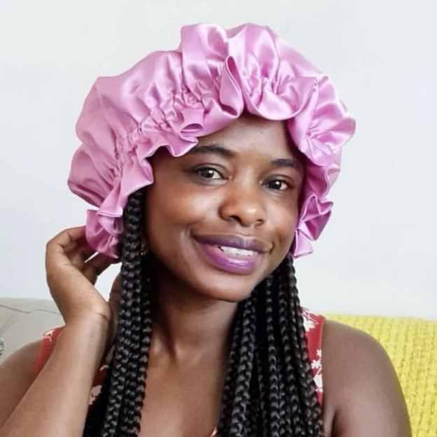 adjustable satin bonnets high quality double layer silk hair bonnet woman fashion reversible bonnets sleeping cap women satin