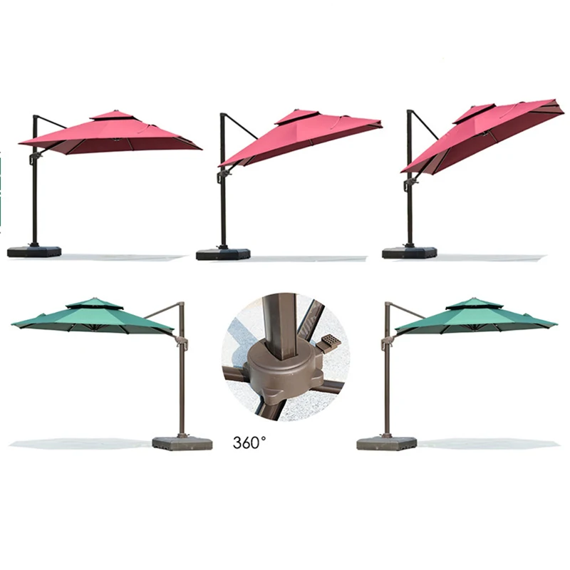 FEAMONT высококачественный Солнечный светодиодный зонт для патио улицы большой Римский