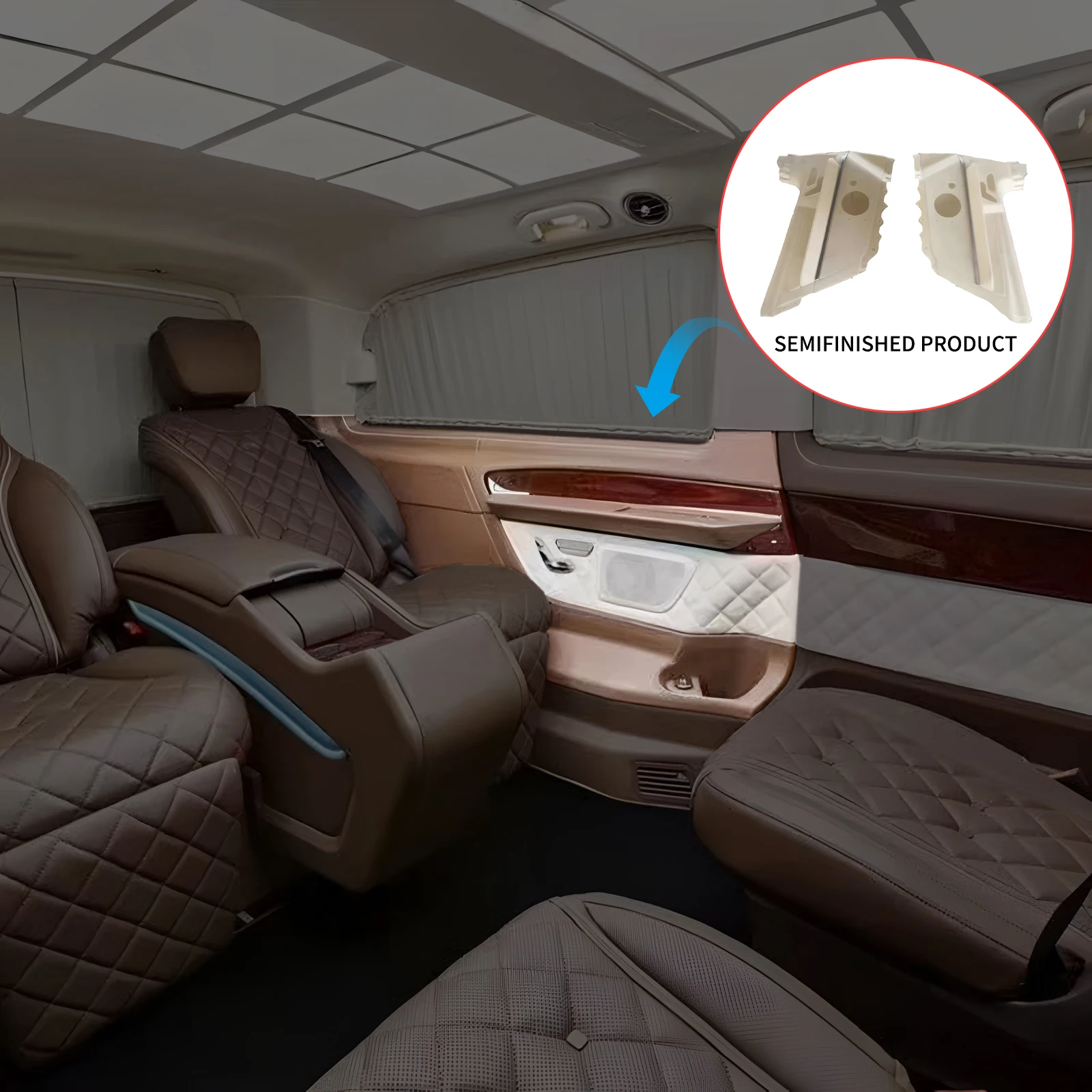 Заводская цена автомобильные аксессуары для интерьера АБС роскошная стильная Автомобильная боковая стенка Mercedes Benz Vito vclass V250 W447