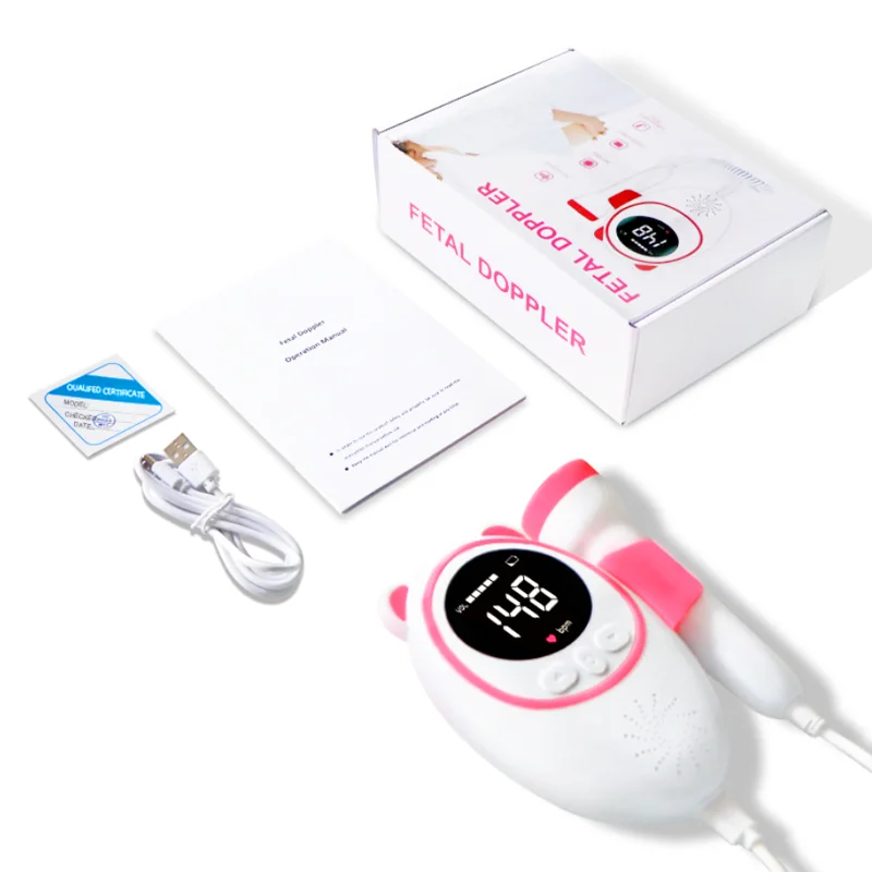 Высокочувствительный шумоподавление Bluetooth домашний уход Цифровой фетальный допплер фетальное сердцебиение беременность ультразвуковое приложение для детей
