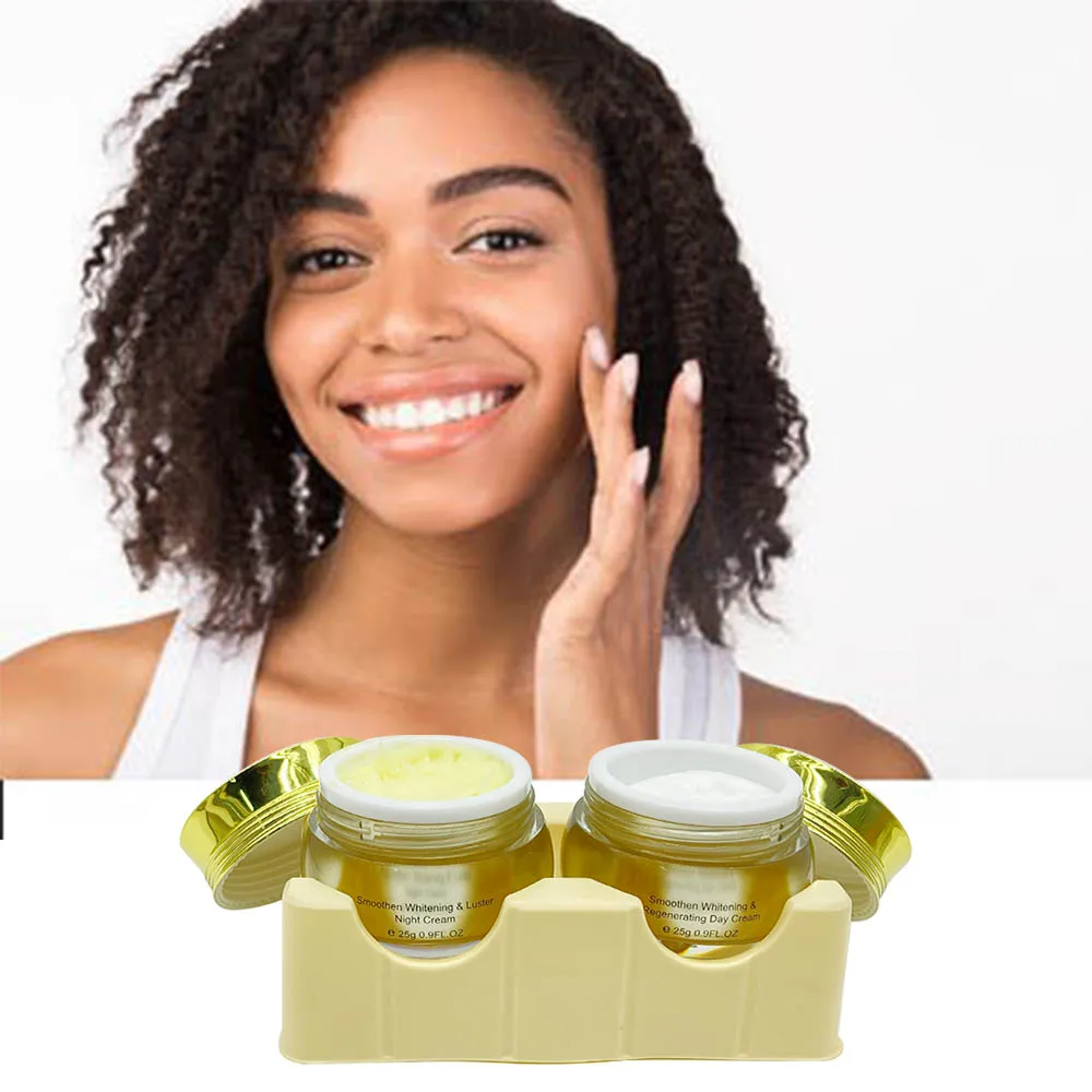 Super Whitening 24K Gold Day and Night Face Beauty Cream Glutathion & Kojic Natural Glowing Skin Best Anti-aging Cream