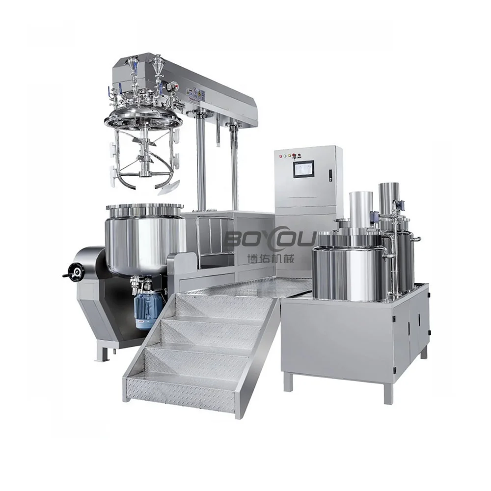 50L Jacketed Heating Vacuum Emulsifier Homogenizer Mixer for Mixing Face Cream Food Mayonnaise Hair Gel Tomato Paste Making