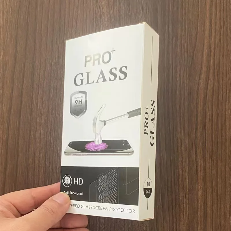 Wholesale printed mobile smart cell phone tempered glass screen protector packing envelope packaging boxes