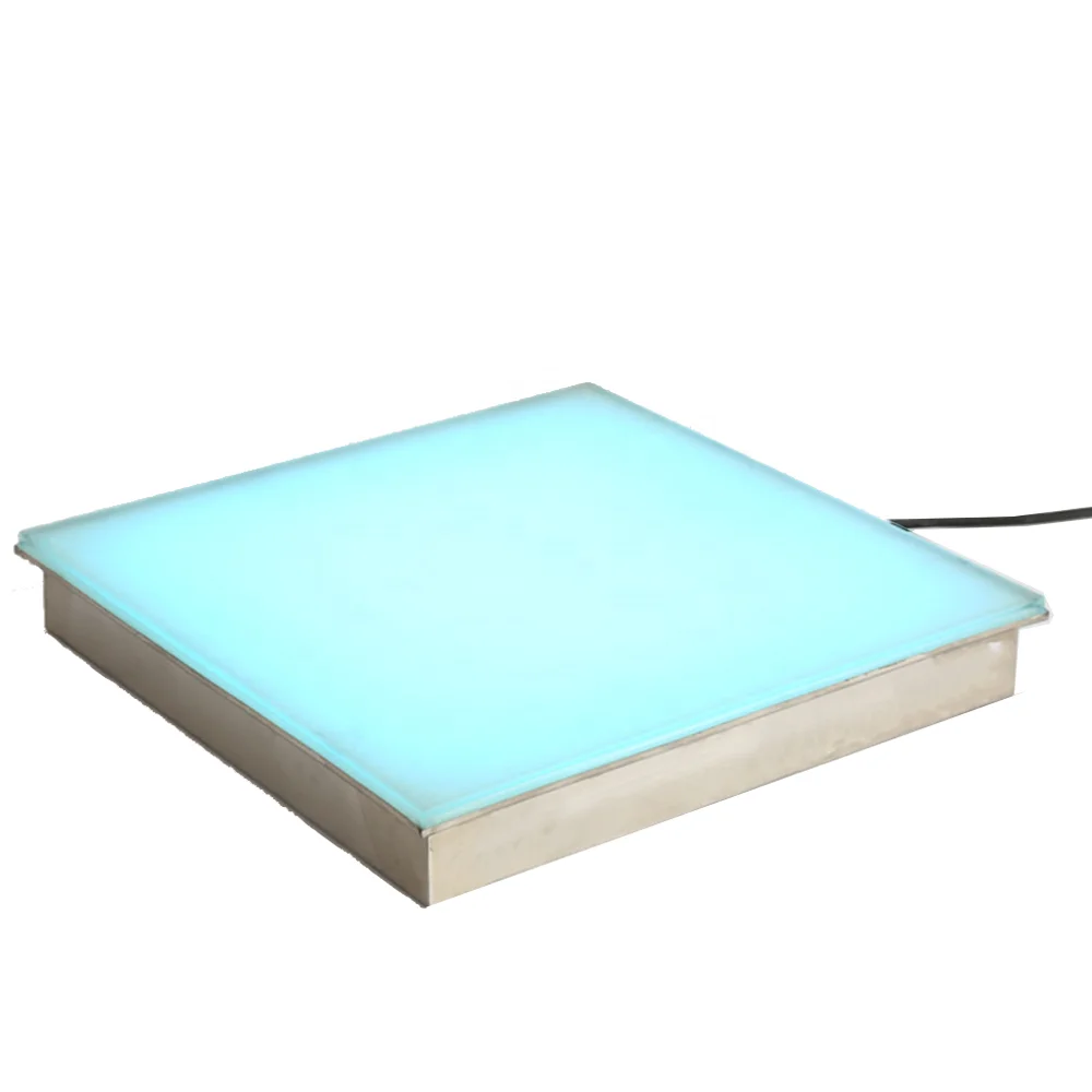 Square Rgb Touch Color Change Led Dance Floor Paver Paving Brick Lights For Staircase 3d Interactive Landscape Lamps Outdoor