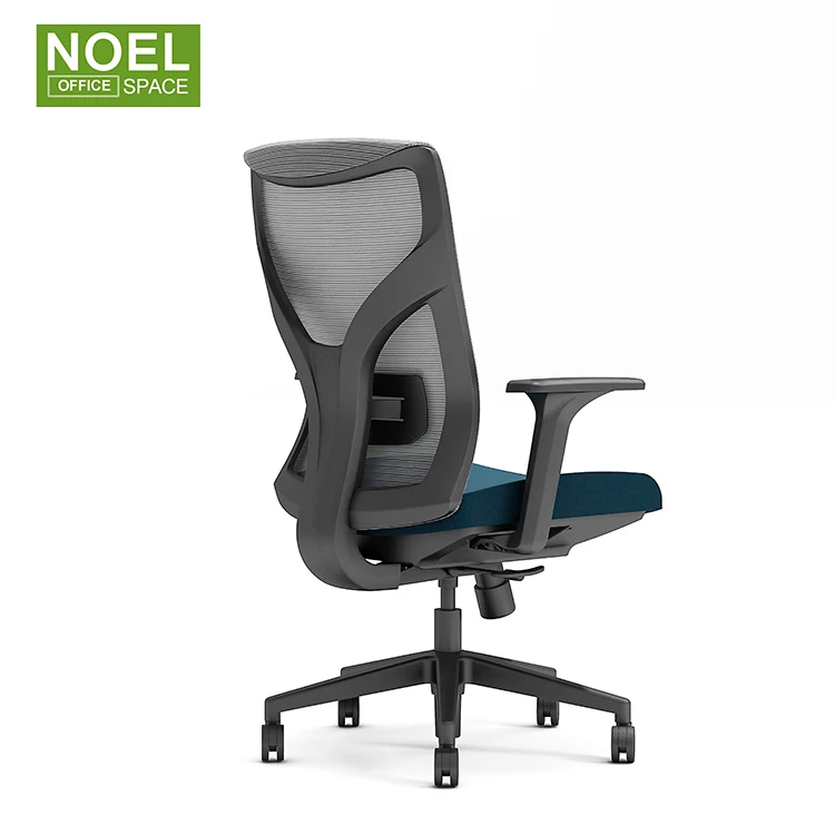 Modern armchair black middle back swivel full mesh staff chair task chair
