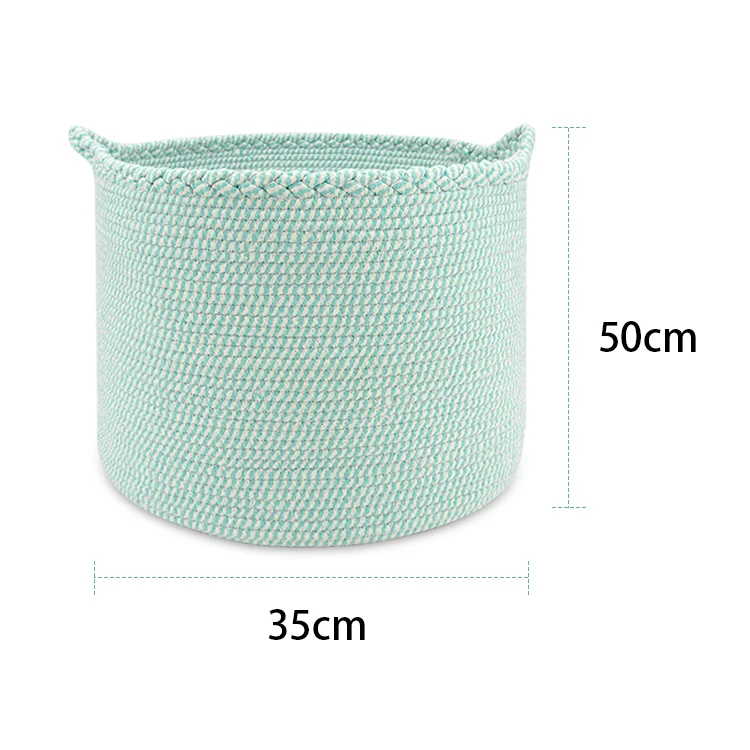 Woven Basket Cotton Rope Storage Basket Woven Finishing Basket