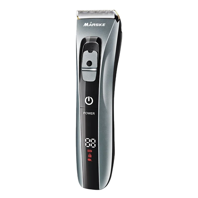 MARSKE USB Electric Waterproof IPX7 Comfortable LED Intelligent Power Display Hair Trimmer