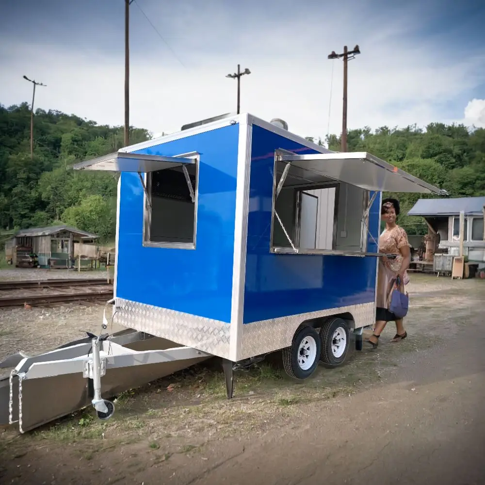 New American Standard Square Top Outdoor Ice Cream Fast Food Mobile Food Trucks