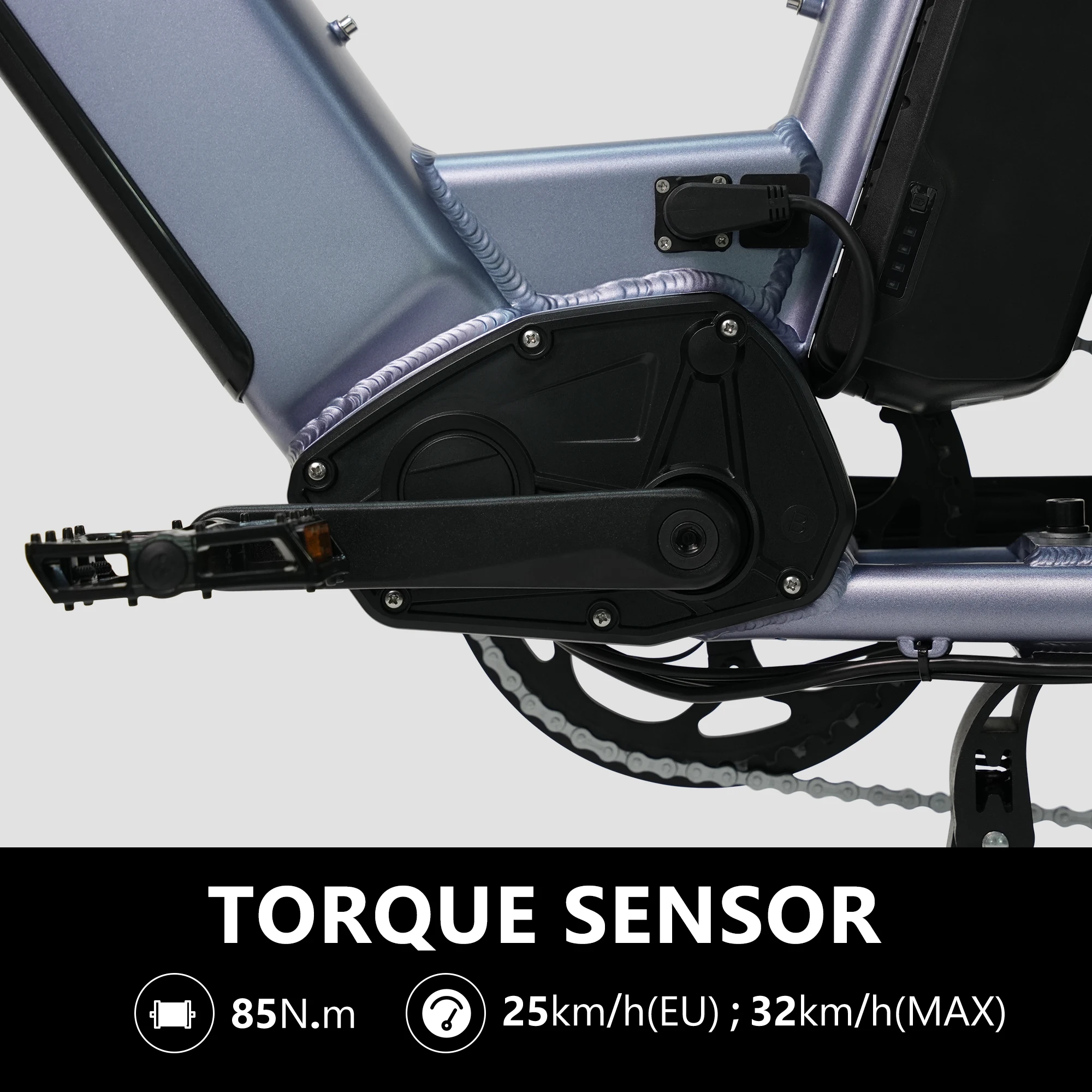 Greenpedel Hybrid Electric Bicycle 750W Electric Fatbike Mountain Fat Tire E Bike With Full Suspension