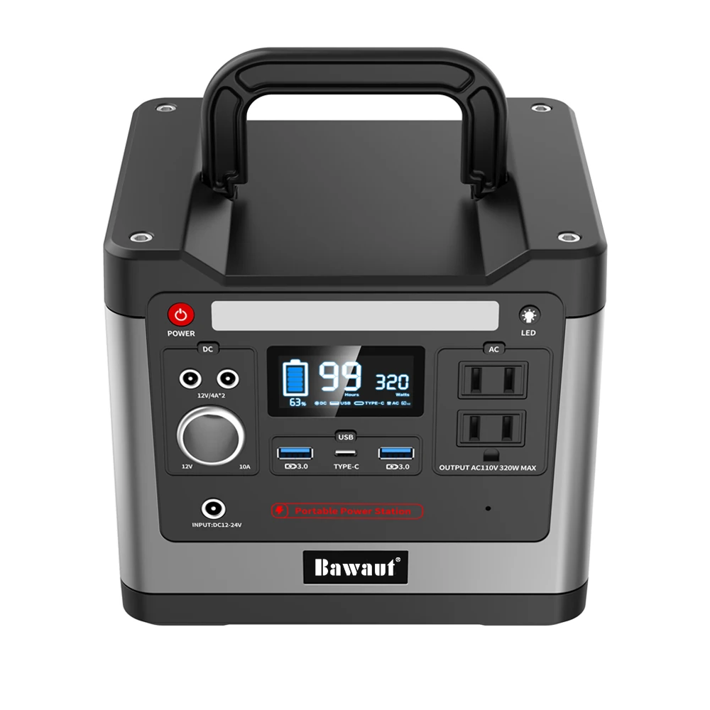  Bawaut 300W 300Wh портативная электростанция 110V 220V для FCC аддитивного цветового пространства (лаборатории тестирования электроприборов США (ETL) улицы кемпинга дома мобильных устройств на