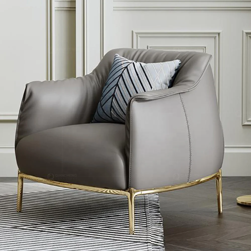 Modern single sofa chair high quality soft leather sofa chair lazy boy soda chair