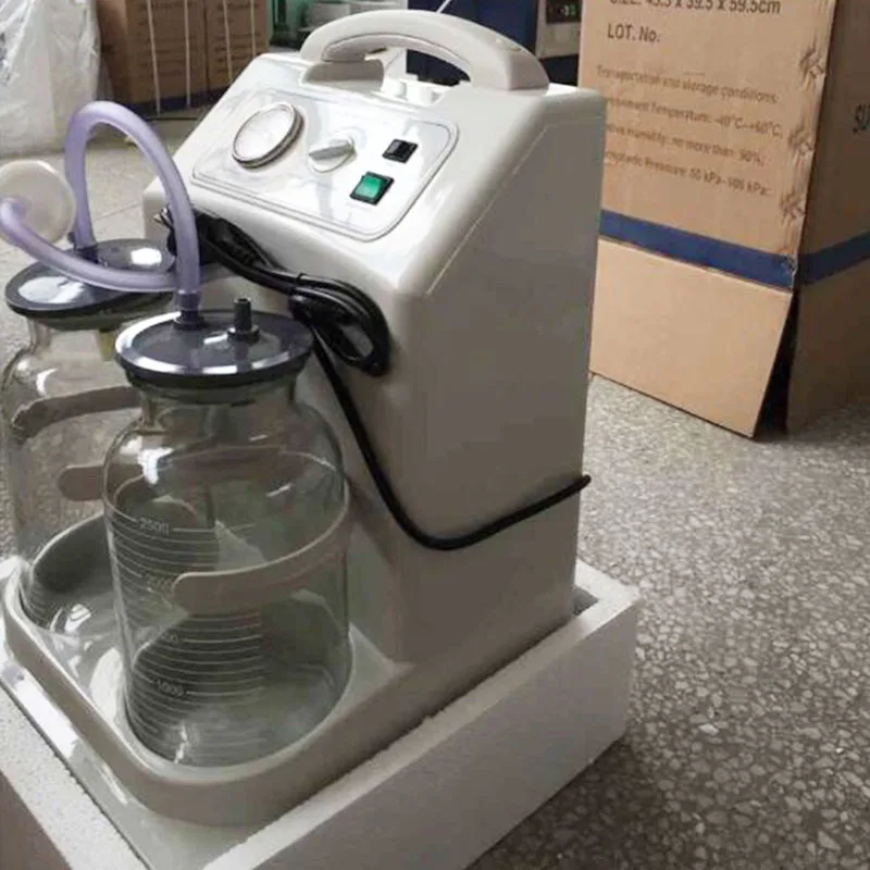 SM-90A Electrical Mobile Medical Dust Phlegm Suction Machine Unit Suction Apparatus with Foot Pedal