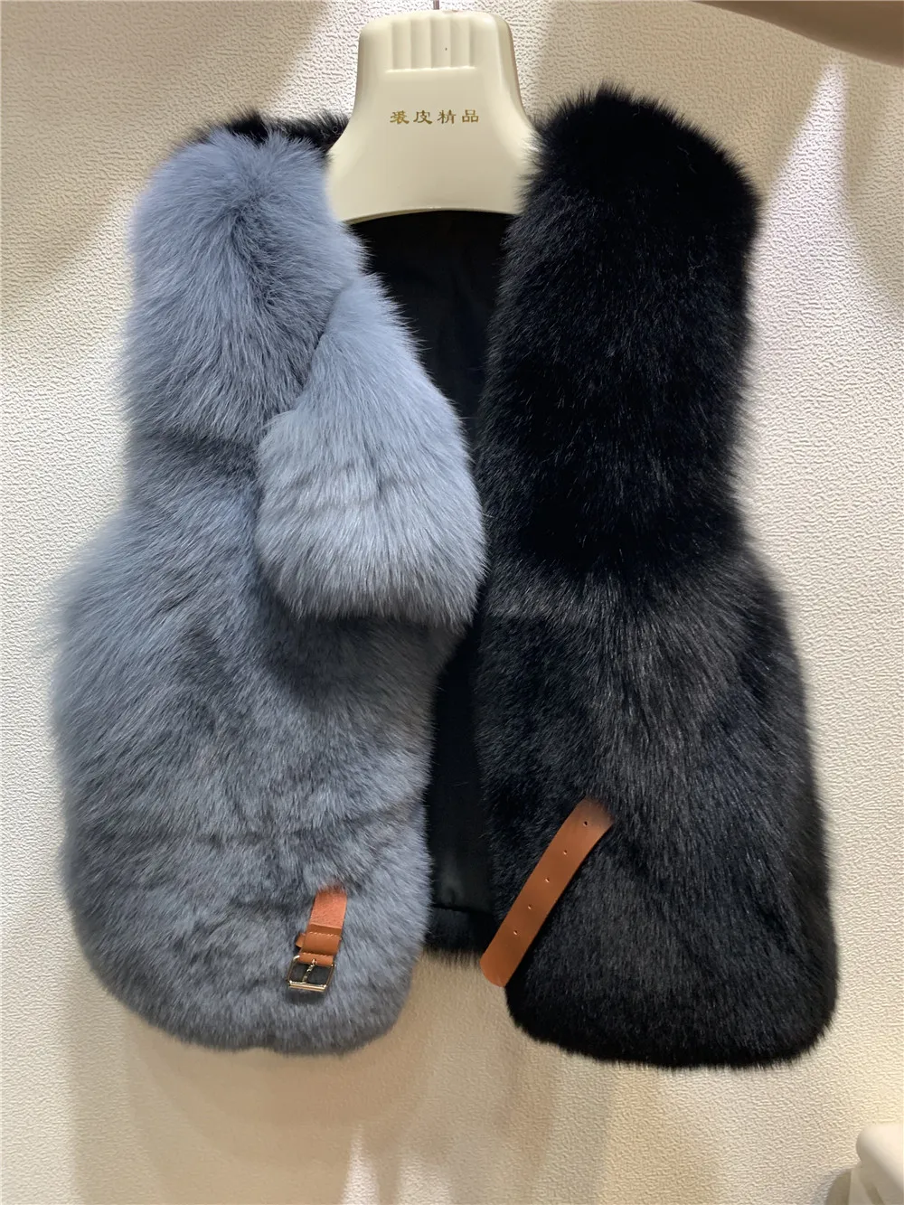 Luxury Multi Color Whole Fox Fur Handmade Genuine Fox Fur Gilet Vest High Street Women High End Fox Fur Vest