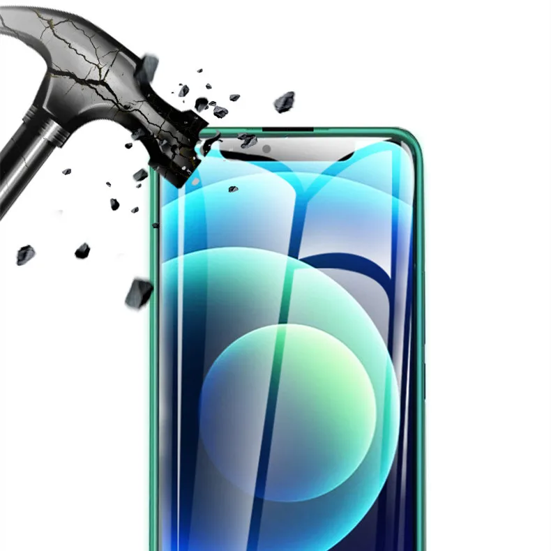 Night Light 9H Luminous Tempered Glass Screen Protector For iphone 14 Plus 13 Pro Max 12 Mini