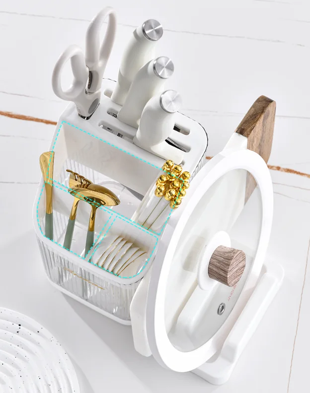 Multifunction Kitchen Utensil Holder Tableware Storage Plastic Storage Container Chopsticks Storage Draining Spoon holder