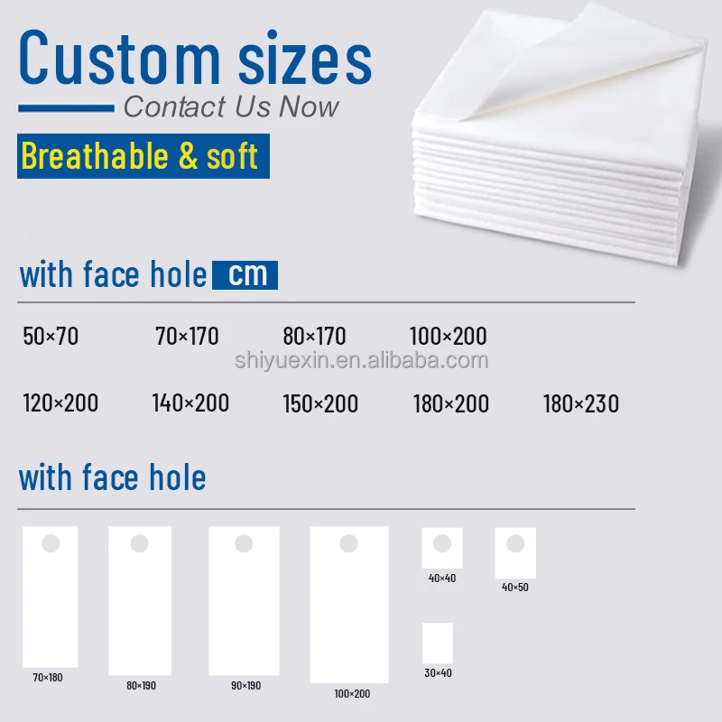 OEM 80*190cm breathable or oil&water-proof Massage Table Sheets,Disposable Bed Sheets Cover