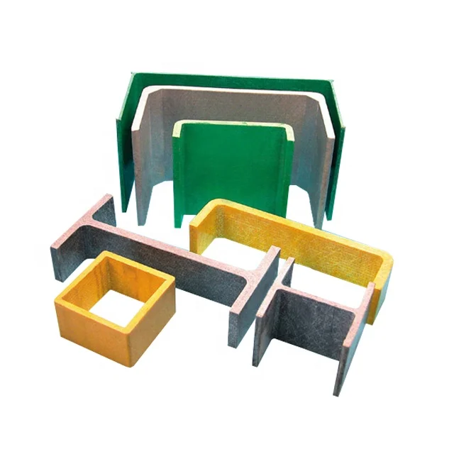Fiberglass Building Material I Beam Channel Steel Square Rectangle Square Tube Round Pipe FRP Pultruded Profiles
