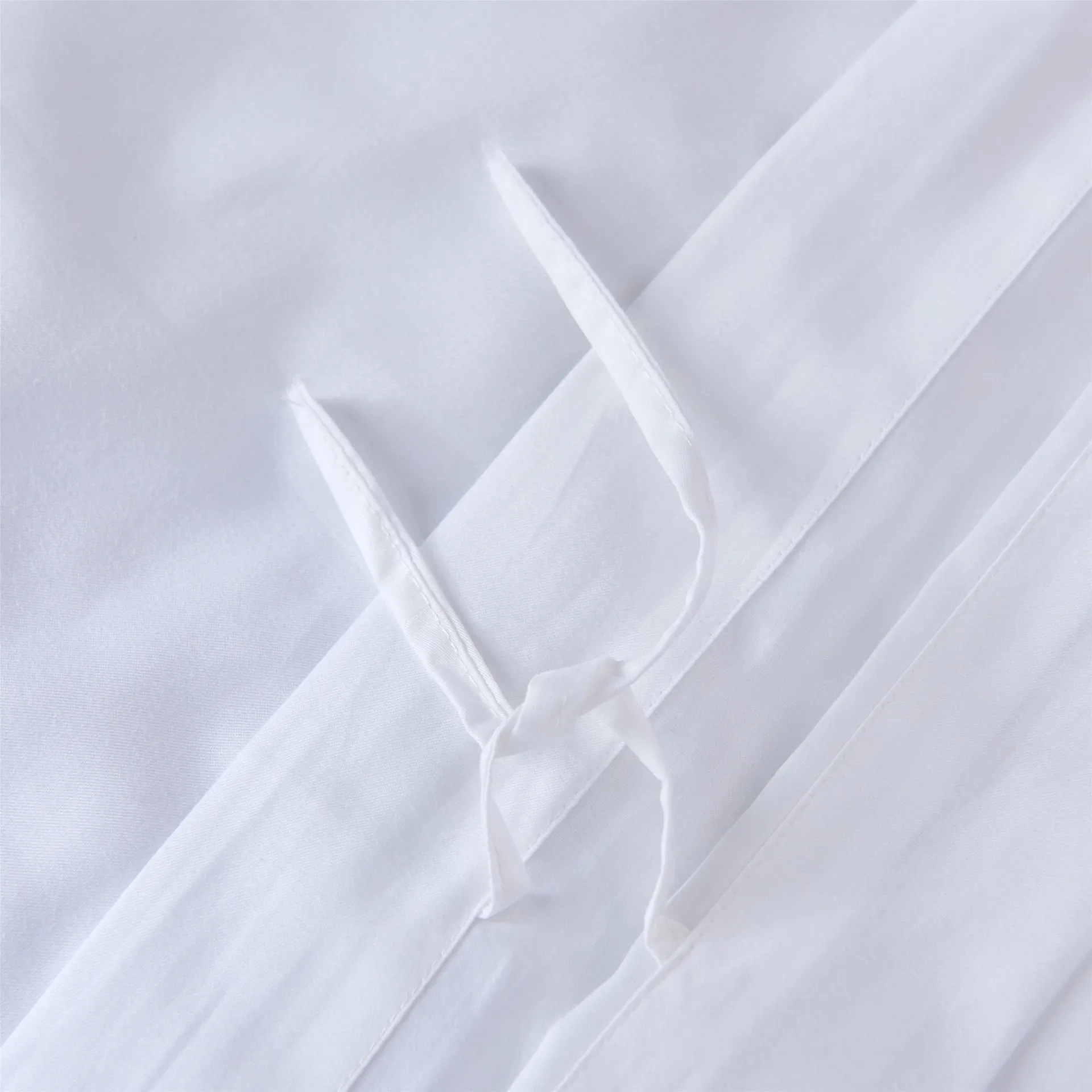 100% Cotton Flat Bed Sheets Single Twin Double Queen King Hotel Bed Coverlet Set White