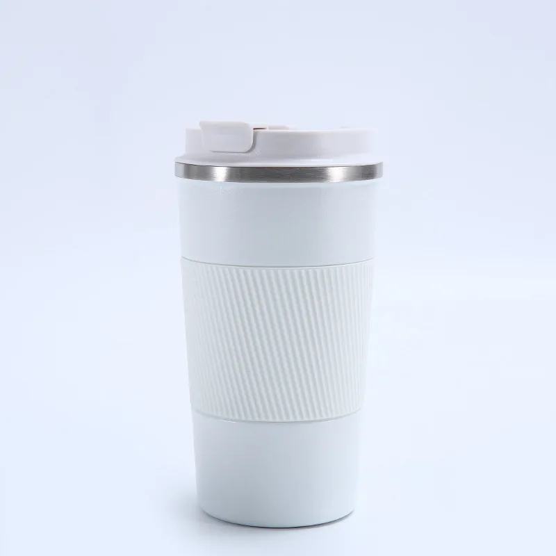 380ml 510ml 304 Stainless Steel Tumbler Coffee Insulated Travel Mug With Silicone Sleeve and Lid