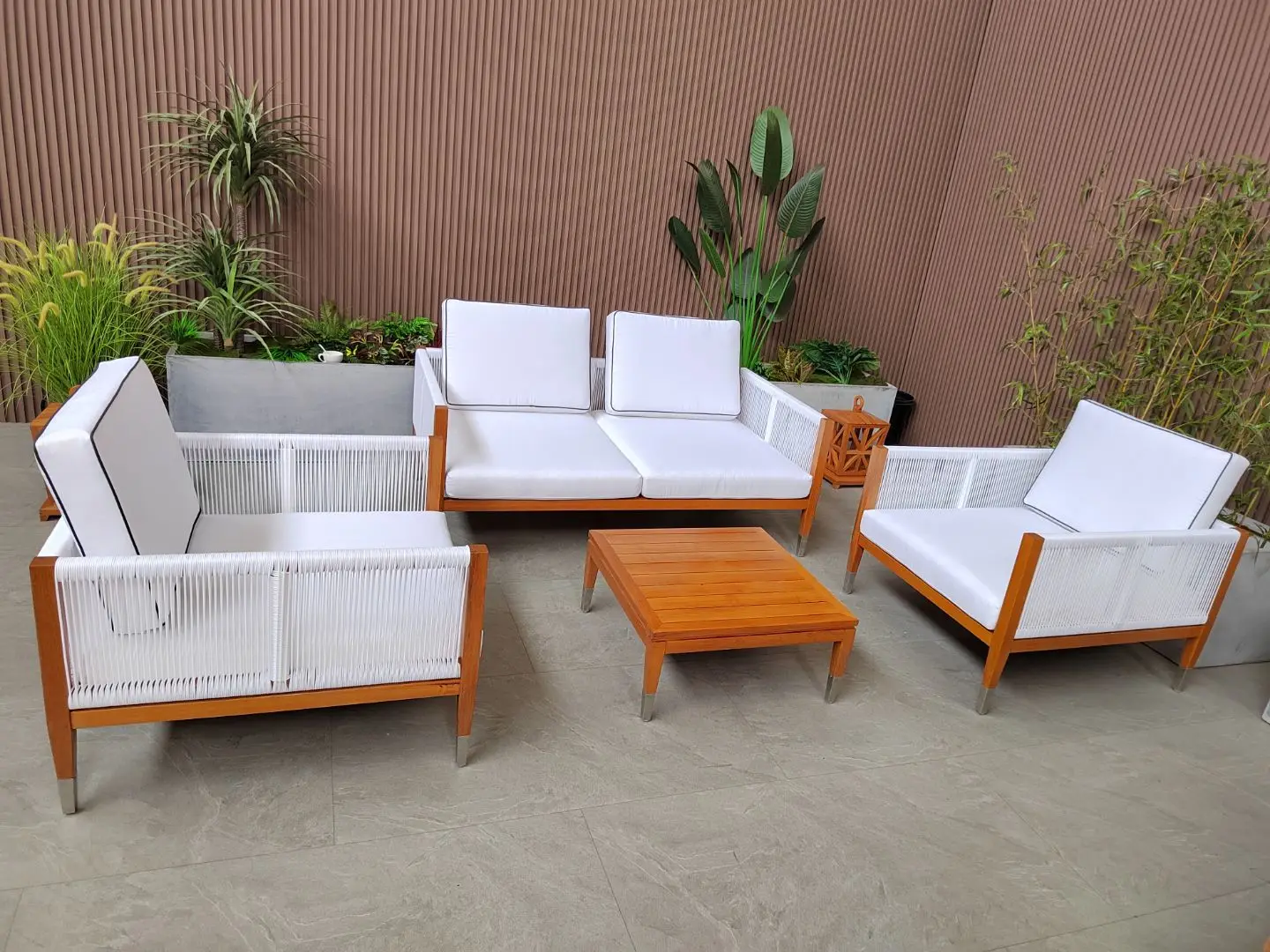 Outdoor Furniture Factory Customize Manufacture Hotel Project Garden Sofa Set Garden Furniture