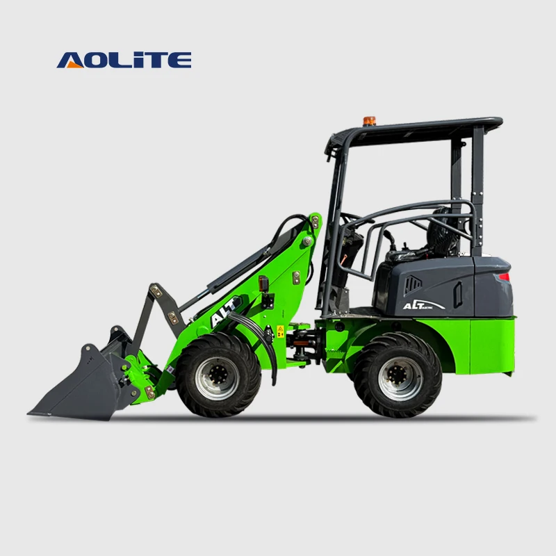 Wholesale AOLITE E606 CE china small all terrain wheel electric front end loader ALT mini battery powered electrical loader