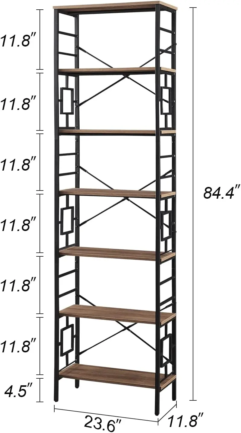 Nordic Open Shelving Bookcase Industrial 6 Layer Tier Ladder Bookcase