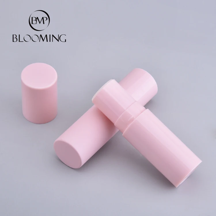 5g 7g 9g 10g PP Empty cylinder shaped pink luxury lip balm plastic tube custom lipstick tubes