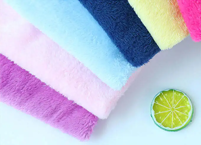 Custom multi-colors design soft plush coral velvet fleece fabric for upholstery and garment