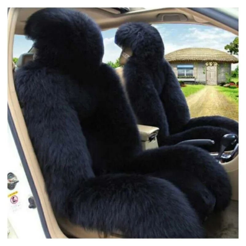 Mazda 3 car seat cover sheepskin long wool luxury warm anti-slip car capes