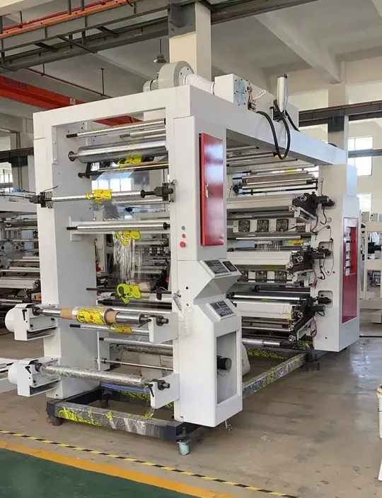 stack 6 color paper cup make pp non woven pe pet bag flexo Flexographic package Printers printing machine price