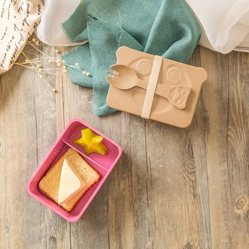 
2020 trend bamboo 600ml food box lunch kids bento lunch box storage containers for food 