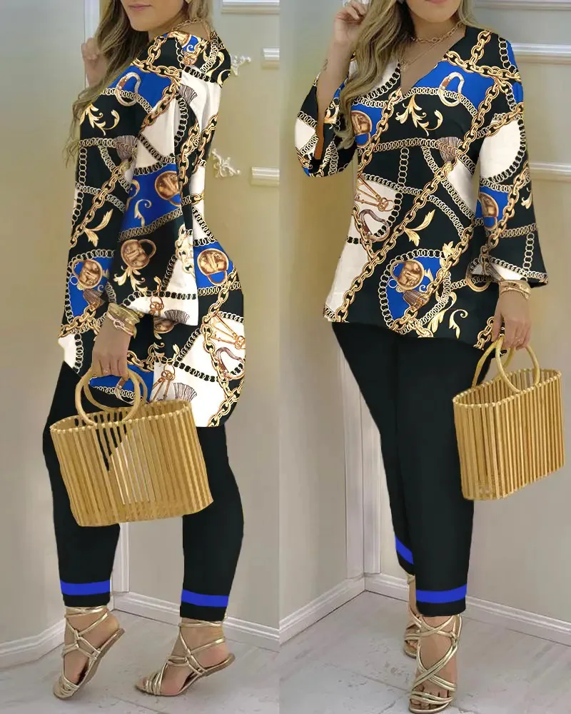 trending products new arrivals Women s Sets Trendy casual graphic print women 2 piece sets summer 2023