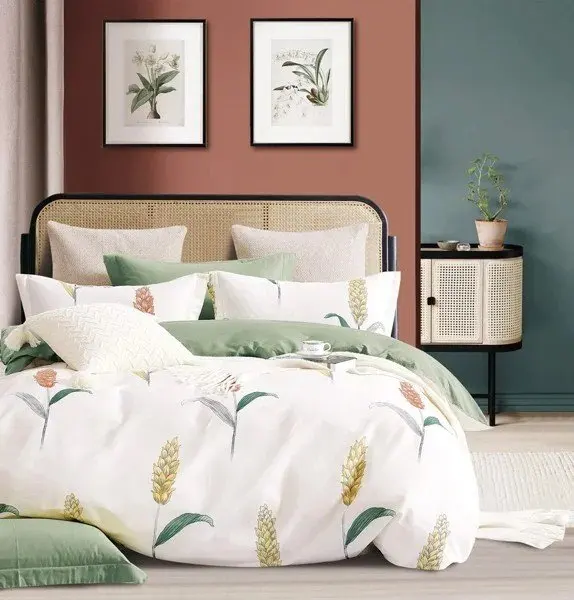 В наличии Комплект постельного белья из натурального хлопка полный размер 5 шт. охлаждающая и дышащая кровать супер мягкая