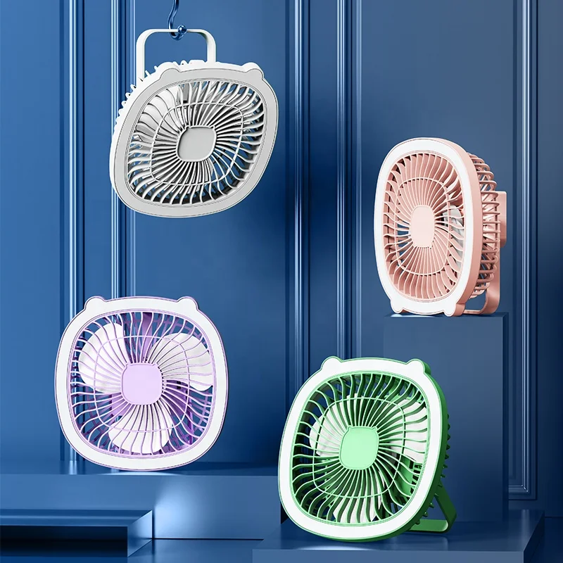 Summer low noise heat dissipation 500mAh LED light cooling mini desktop fan ceiling fans