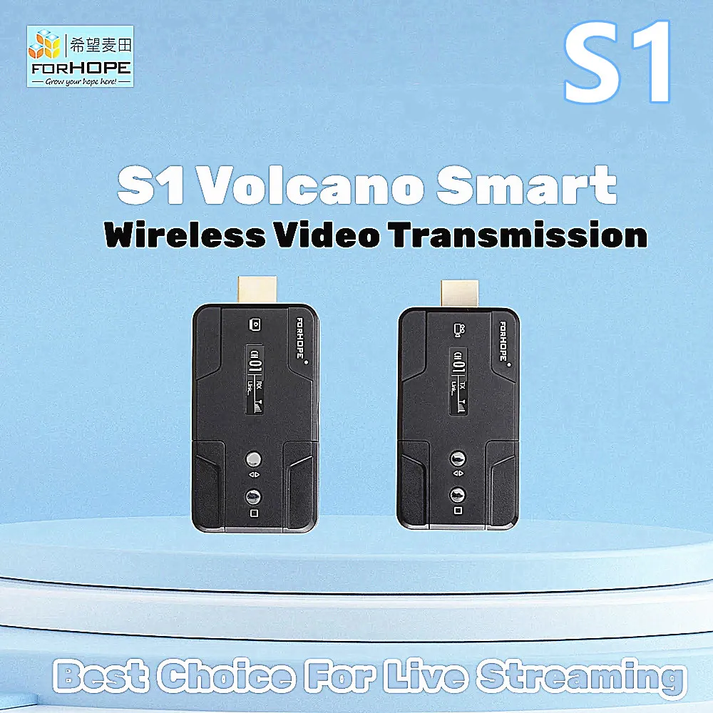 FORHOPE S1 Volcano Smart Wireless Video Transmission Mini Transmitter Receiver Kit Support Type-C Conversion APP Monitor